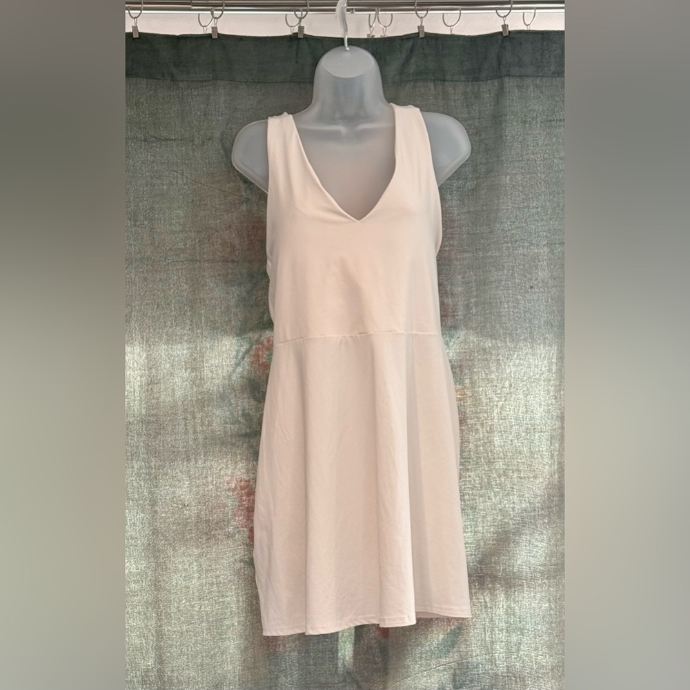 Fabletics XL Sporty Tank Dress in Vanilla Ice Cream